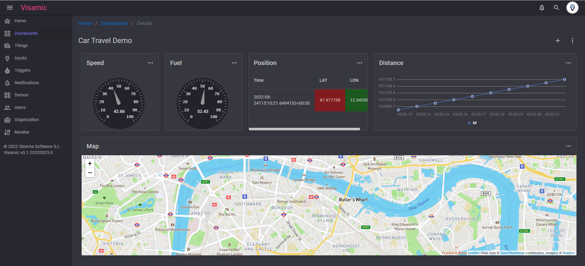 Visamc IoT Dashboard Web Service